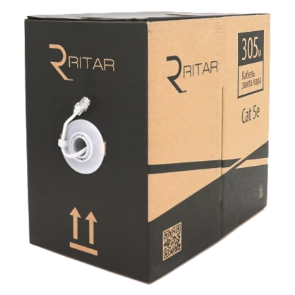 Кабель для внутрішнiх робіт · КПВ UTP 4*2*0.5 ССА cat 5E 305 м