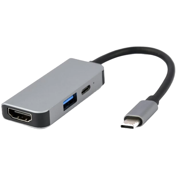 Док станція · Cablexpert A-CM-COMBO3-02 USB-C 3-в-1 (USB/HDMI/PD)