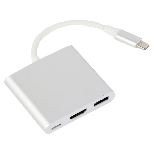 Адаптер-перехідник · Cablexpert A-CM-HDMIF-02-SV USB-C на HDMI/USB 3.0/USB-C