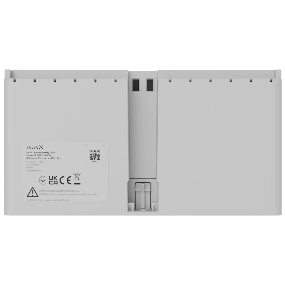 Акумулятор · Ajax EN54 Internal Battery (72h) white для Fire Hub і Fire Rex