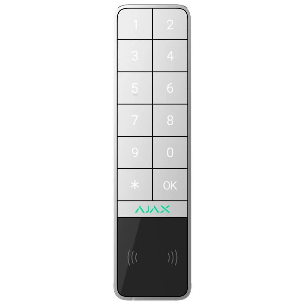Бездротова клавіатура · Ajax KeyPad Outdoor Jeweller (8EU) ASP white
