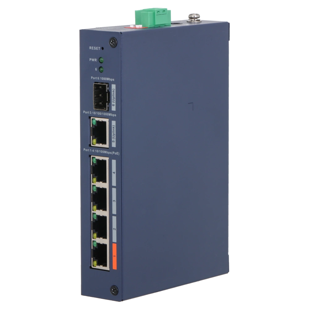 Комутатор 4 порти керований · Dahua DH-CHS4106-4ET-60 PoE