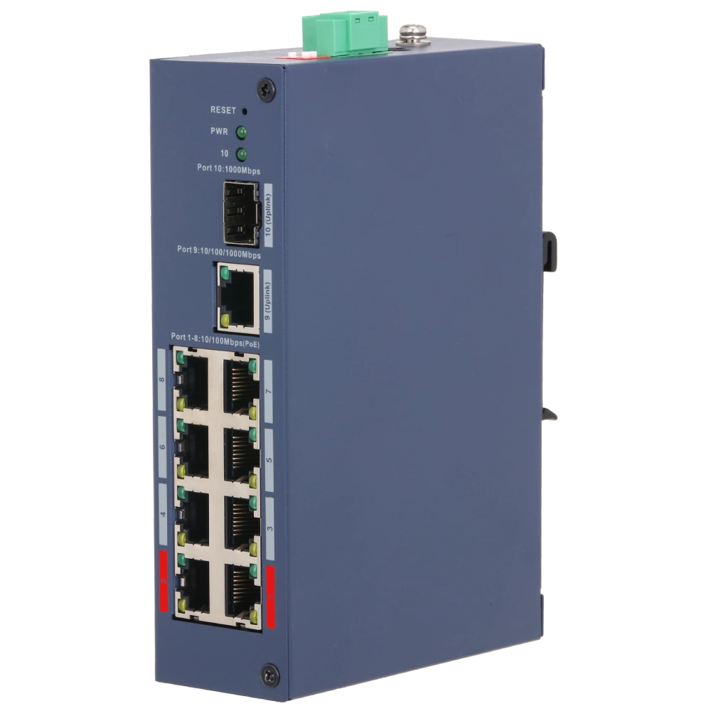 Комутатор 10 портів керований · Dahua DH-CHS4110-8ET-110 PoE