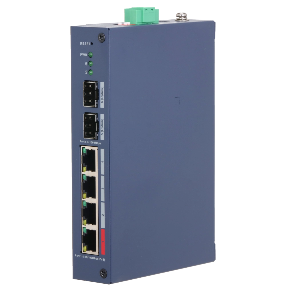 Комутатор 6 портів керований · Dahua DH-CHS4206-4ET-90 PoE