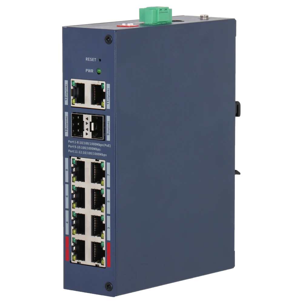 Комутатор 12 портів керований · Dahua DH-CHS4212-8GT-110 PoE