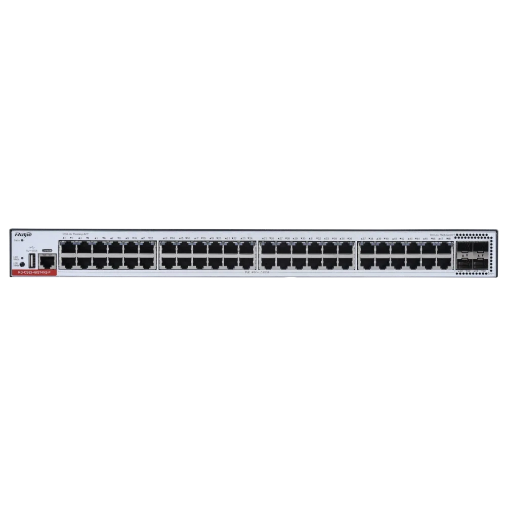 Комутатор 48 портів керований · Ruijie RG-CS83-48GT4XS-P L3 POE