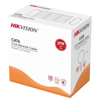 Кабель Hikvision · DS-1LN6UU/CCA CAT6 U/UTP grey (305м)