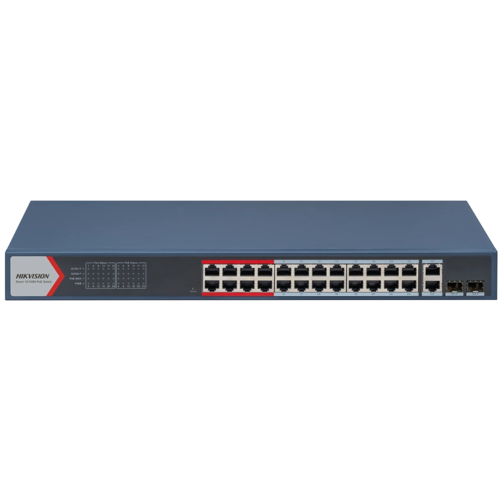 Комутатор 26 портів керований · Hikvision DS-3E1326P-EI(B) POE