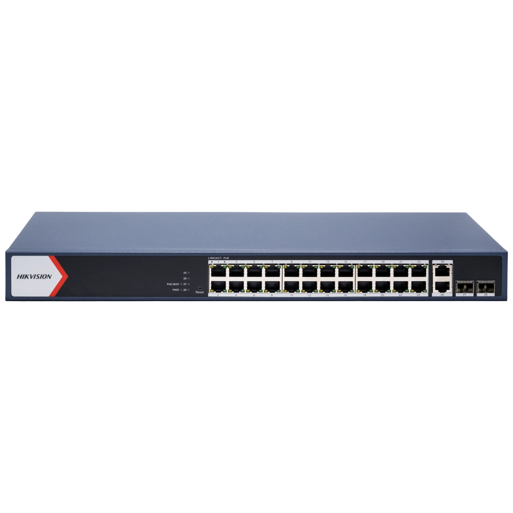 Комутатор 28 портів керований · Hikvision DS-3E1528P-EI/M PoE