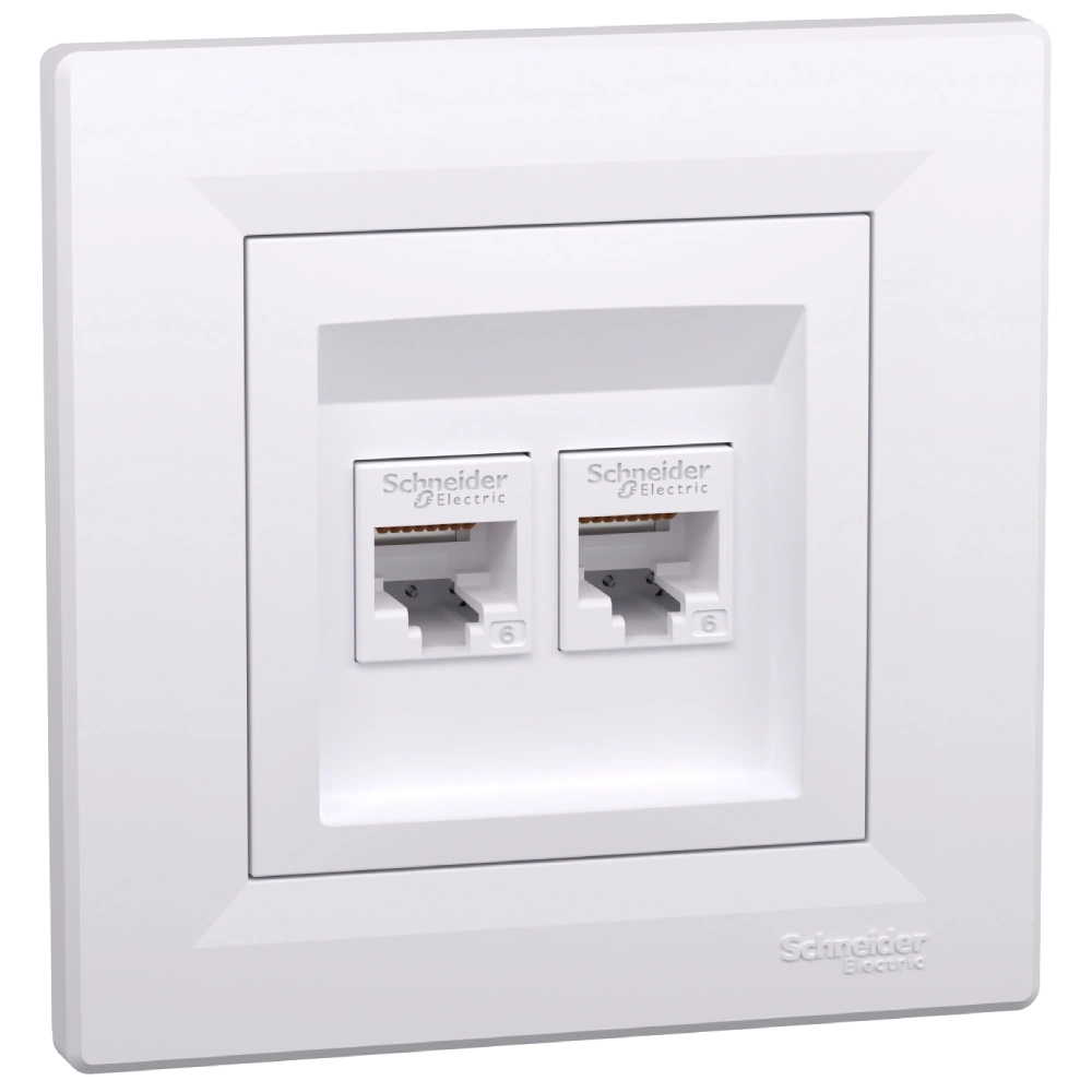 Розетка комп'ютерна одинарна · Schneider Electric Asfora EPH4800121 RJ45 кат.6е UTP