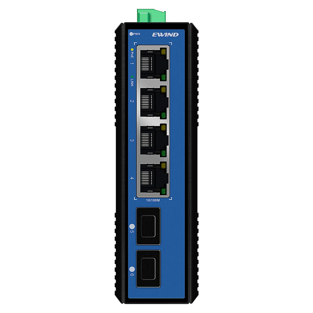 Комутатор 6 портів некерований · Ewind EW-PIS1706-4FE