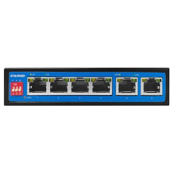 Комутатор 6 портів некерований · Ewind EW-S1906CF-DP PoE