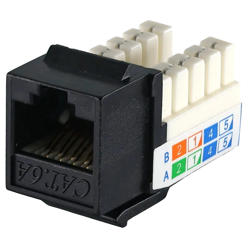 Модуль · KeyStone RJ45 UTP, кат. 5e, 6, 6a, 110, Slim, W - 16.6 мм