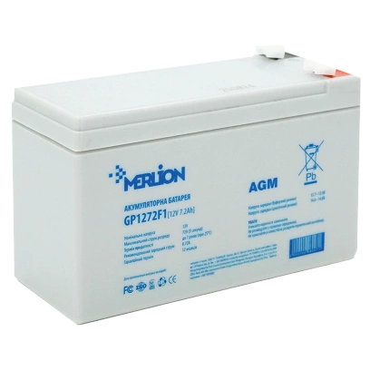 Акумуляторна батарея · MERLION AGM GP1272F1 12V 7.2AH