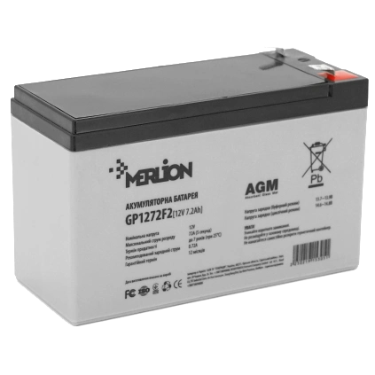 Акумуляторна батарея · MERLION AGM GP1272F2 12V 7.2AH