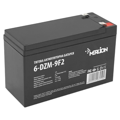 Акумуляторна батарея тягова · AGM MERLION 6-DZM-9 12V 9Ah F2