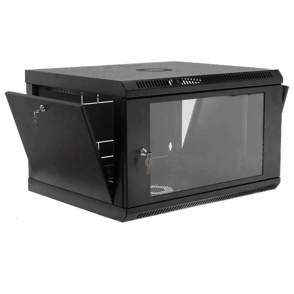 Шафа · 19" 6U, 600x400x373мм акрилове скло, чорна
