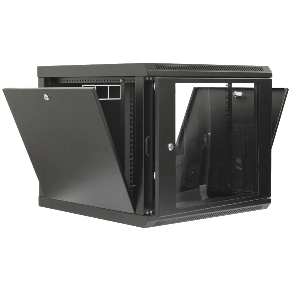 Шафа · 19" 9U 600x500x507мм акрилове скло чорна