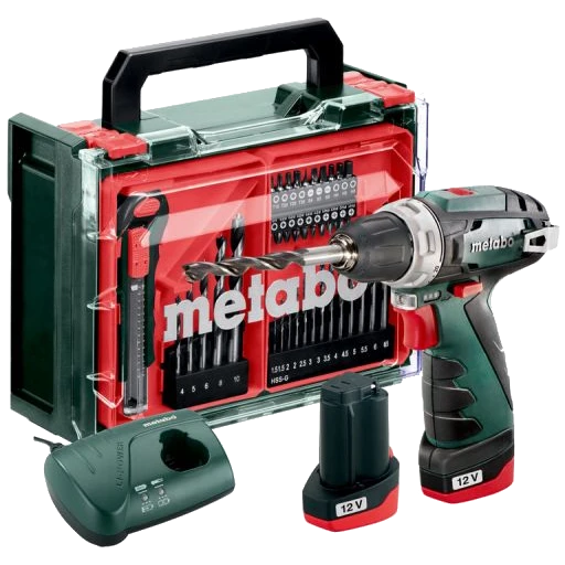 Акумуляторний шуруповерт · Metabo PowerMaxx BS Basic Mobile Workshop (600080710)