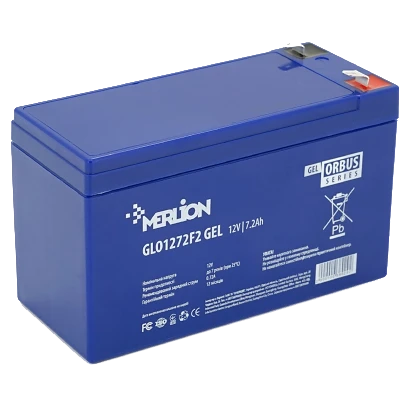 Свинцево-кислотна акумуляторна батарея · MERLION ORBUS GLO1272F2 12 V 7.2Ah