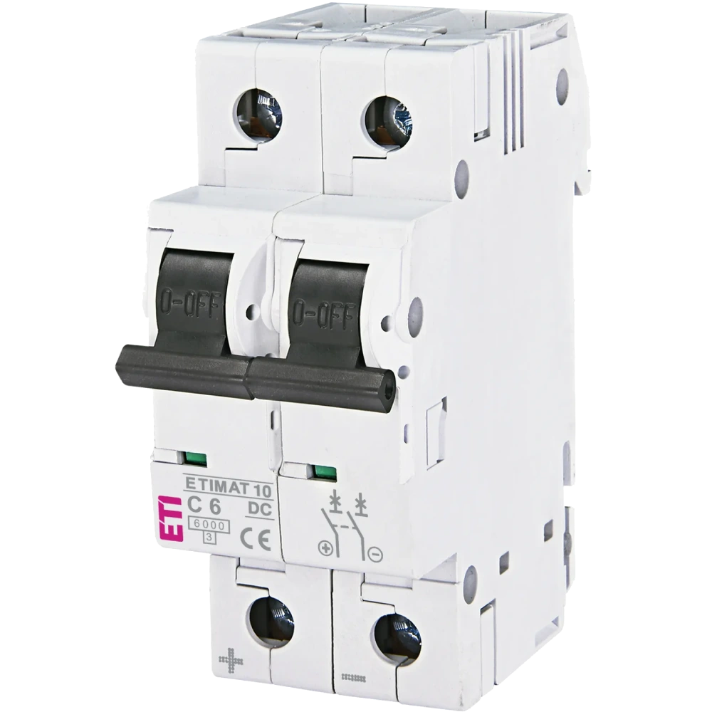 Автоматичний вимикач · ЕТІ ETIMAT 10 DC 2p C 6A (6 kA)