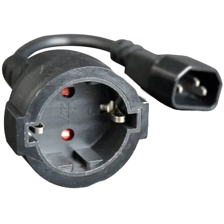 Кабель перехідник · C14 - Schuko 15 см 3*0.75 мм