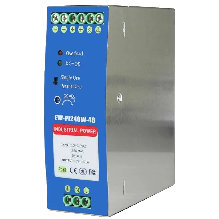 Блок живлення · Ewind EW-PI240W-48 на DIN-рейку 240 Вт/48 В