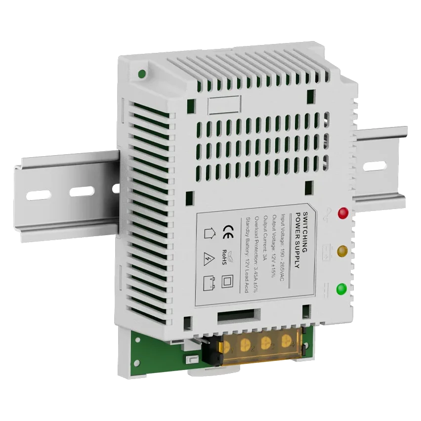 Плата ДБЖ · Kraft PSU-1203(LED) з кріпленням на DIN-рейку