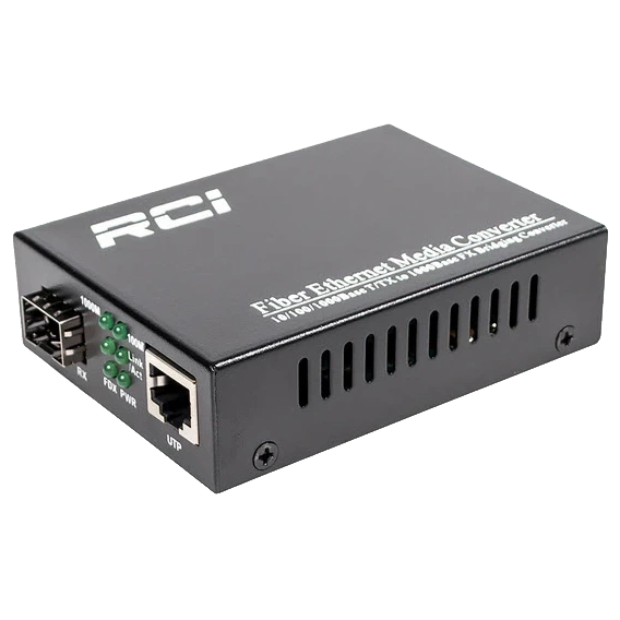 Медіаконвертер RCI · RCI300S-G 10/100/1000Base-TX SFP слот