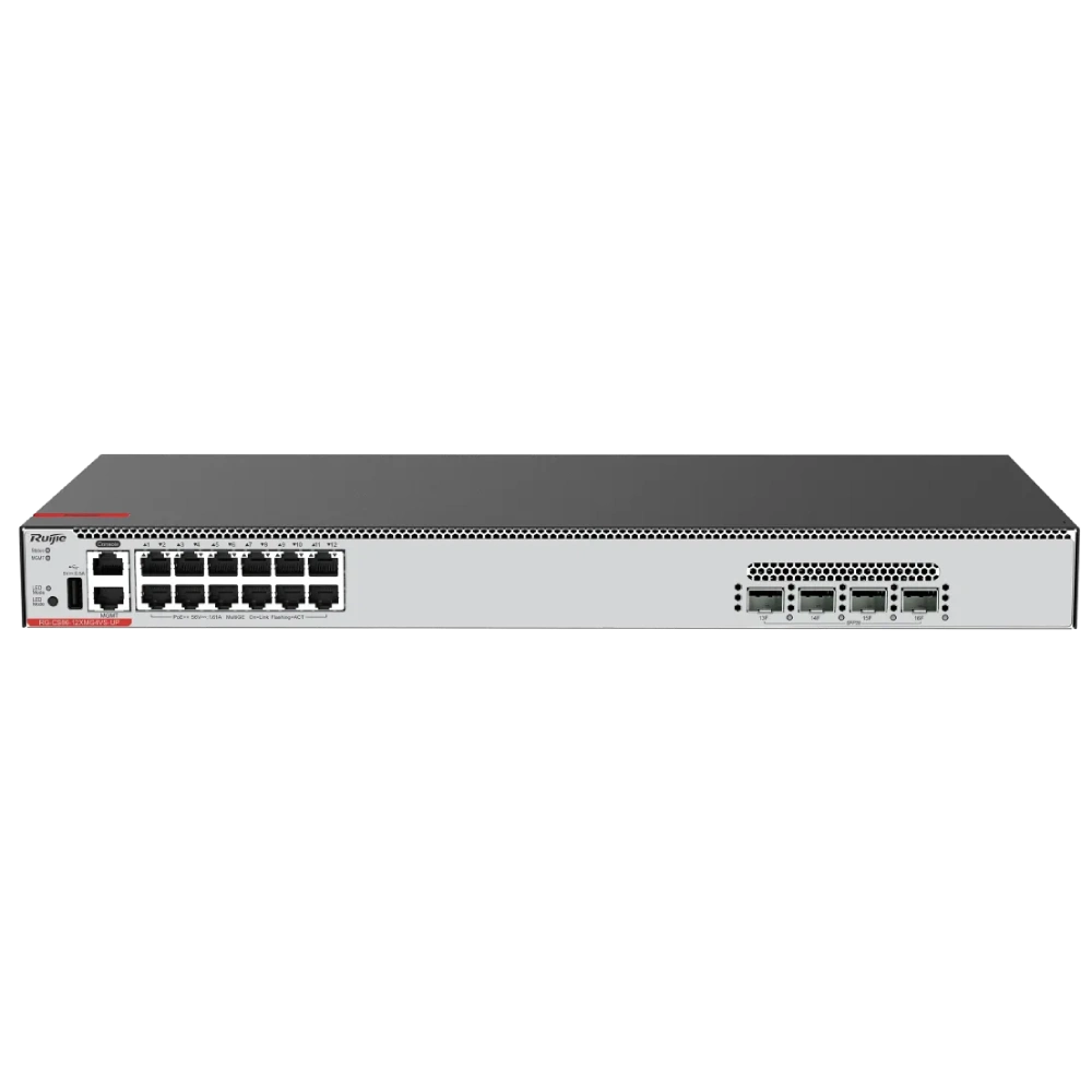 Комутатор 12 портів керований · Ruijie RG-CS86-12XMG4VS-UP L3 POE