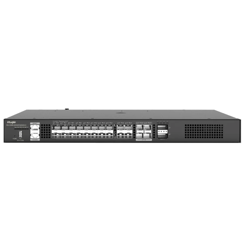 Комутатор 26 портів керований · Ruijie RG-CS86-20XS4VS2QXS-D 10GE