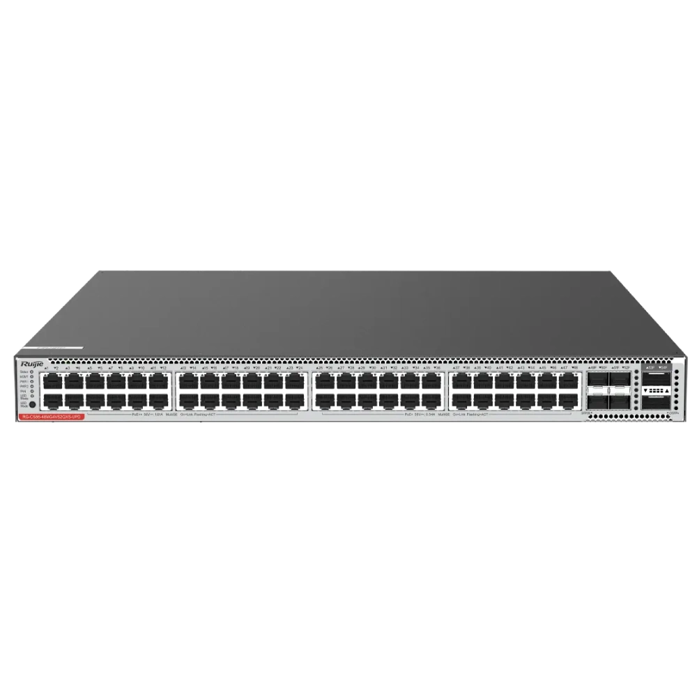 Комутатор 24 порти керований · Ruijie RG-CS86-48MG4VS2QXS-UPD POE Full 1GE/2.5GE/5GE