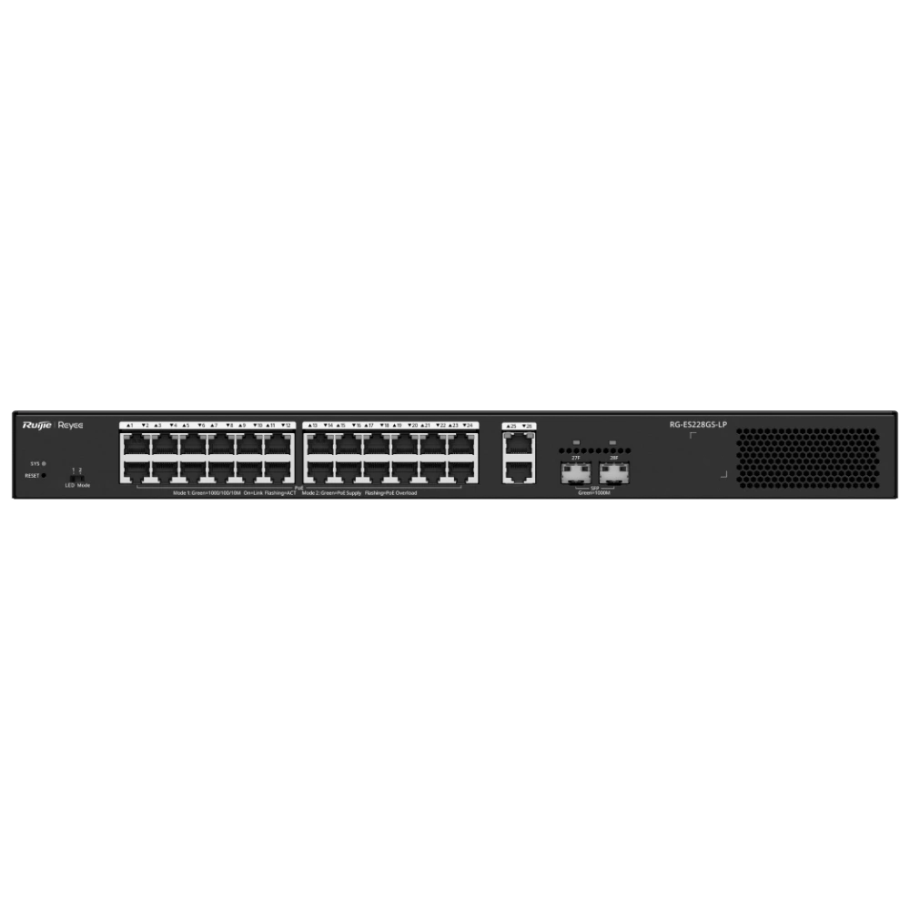 Комутатор 28 портів керований · Ruijie Reyee RG-ES228GS-LP