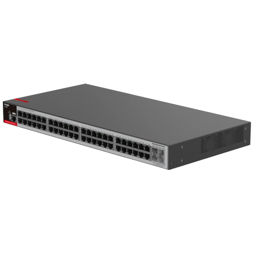 Комутатор 52 порти керований · Ruijie RG-S2915-48GT4MS-L Layer 2+