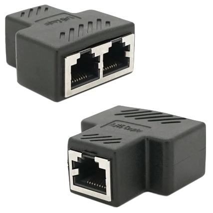З'єднувач екранований · RJ45 8P8C мама / 2x мама Q100