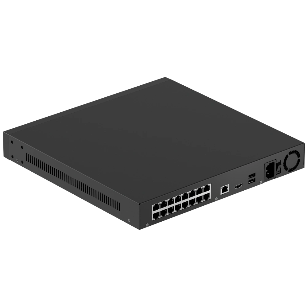 Відеореєстратор · Ajax Superior NVR H2DAI16PAC (16ch) black 24ТБ PoE AI