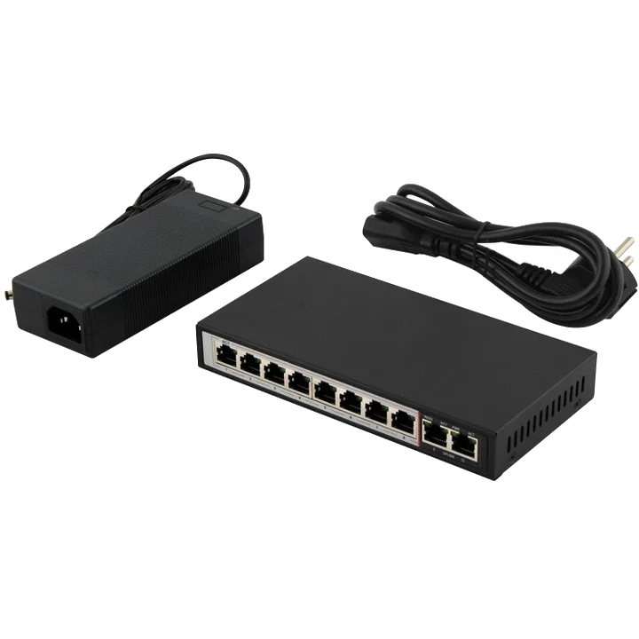 Комутатор 8 портів некерований · FoxGate S6008G-G2-AI POE 120Вт Watchdog