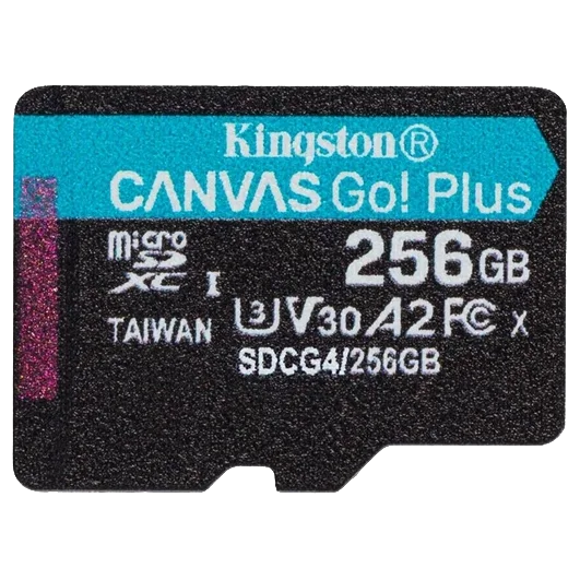 Модуль флеш-пам'яті · KINGSTON 256GB microSDXC Canvas Go Plus Gen4 200R