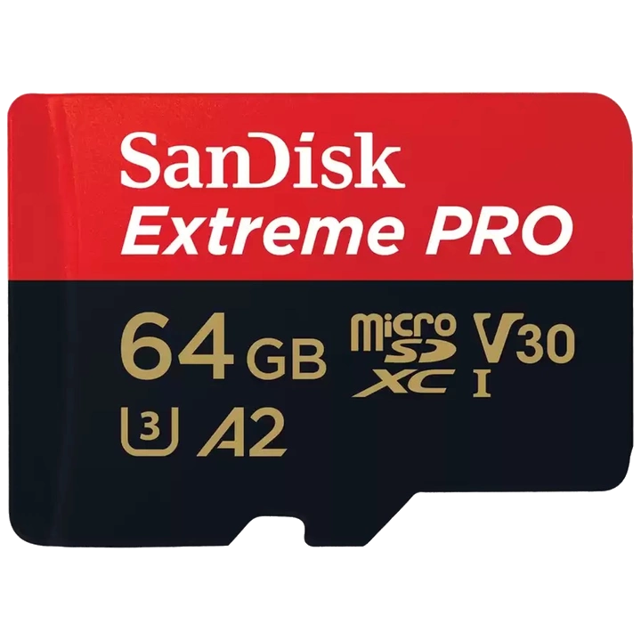 Карта пам'яті · SanDisk microSD 64GB C10 UHS-I U3 Extreme Pro V30 + SD