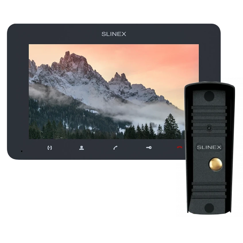 Комплект Slinex · SM-07MHD графіт + панель ML-16HD чорний