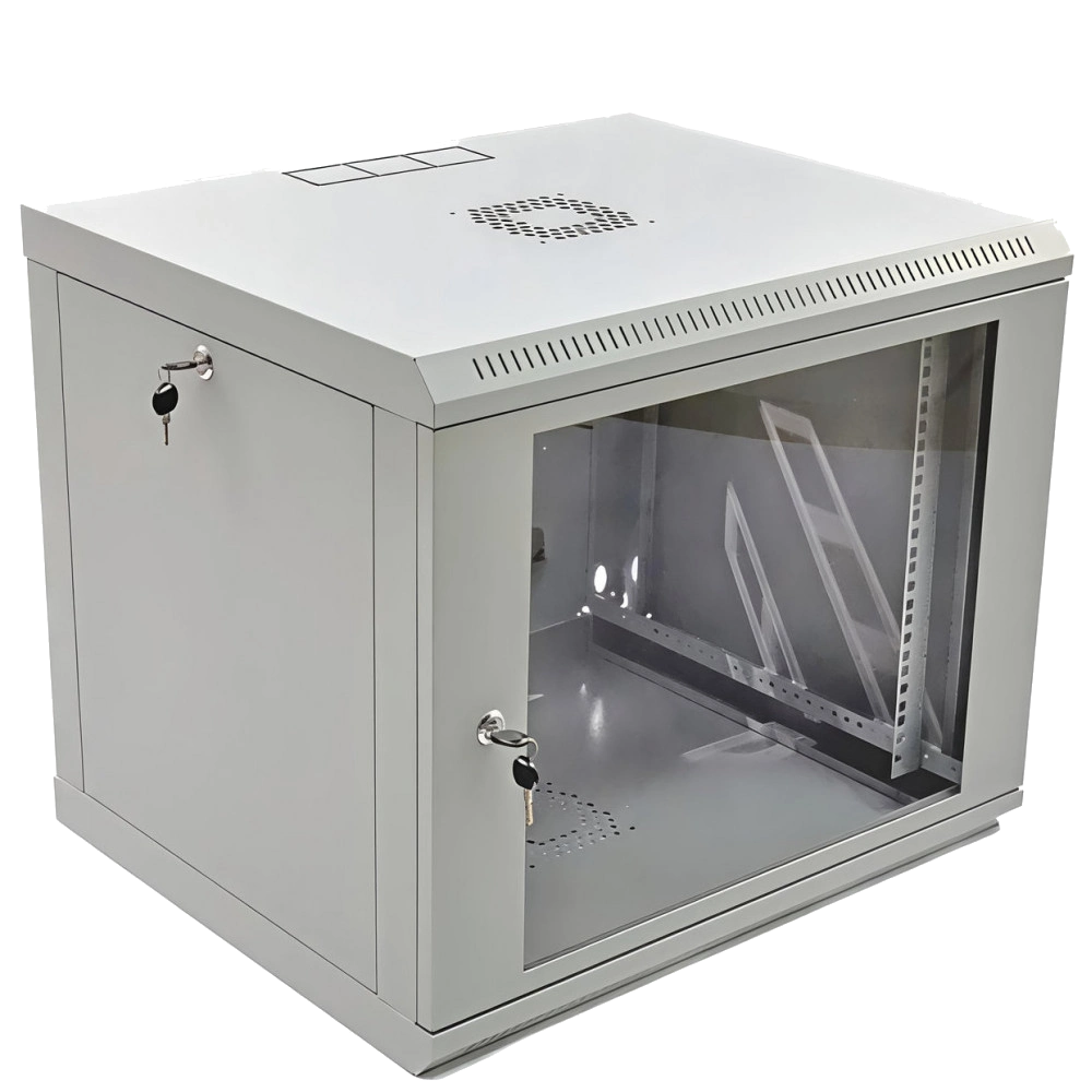 Шафа · 19" 9U 600x600x507мм акрилове скло сіра