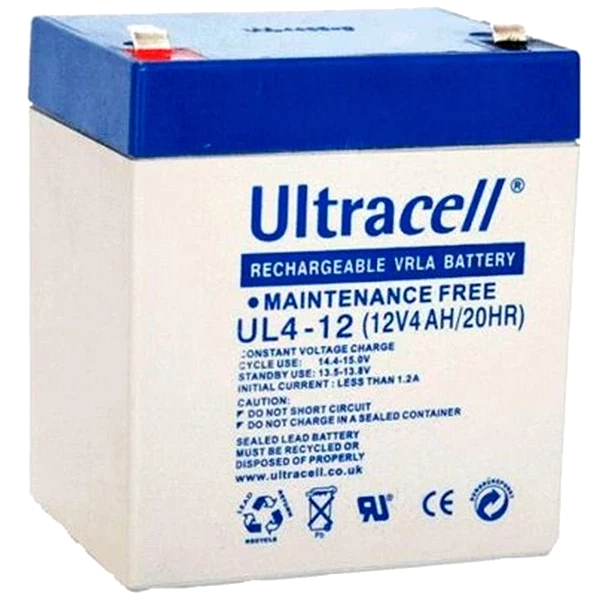 Акумуляторна батарея · Ultracell UL4-12 AGM 12В 4 А•г