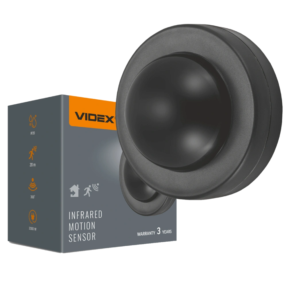 Датчик руху та освітленості · VIDEX VL-SPC46B 2000Вт IP20