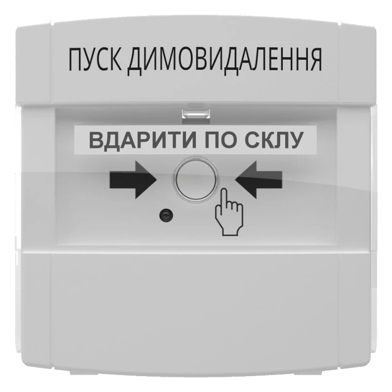 Адресна кнопка керування автоматикою · Tiras DETECTO BTN 100 (1.1) ПУСК ДИМОВИДАЛЕННЯ