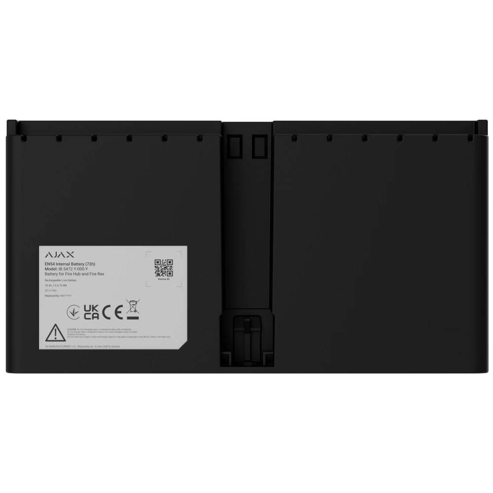 Акумулятор · Ajax EN54 Internal Battery (72h) black для Fire Hub і Fire Rex
