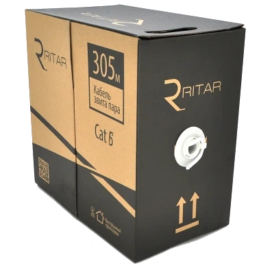 Кабель · Ritar внутрішній КВПЕ FTP CU cat.6 (4*2*0.56) 4p (305м)