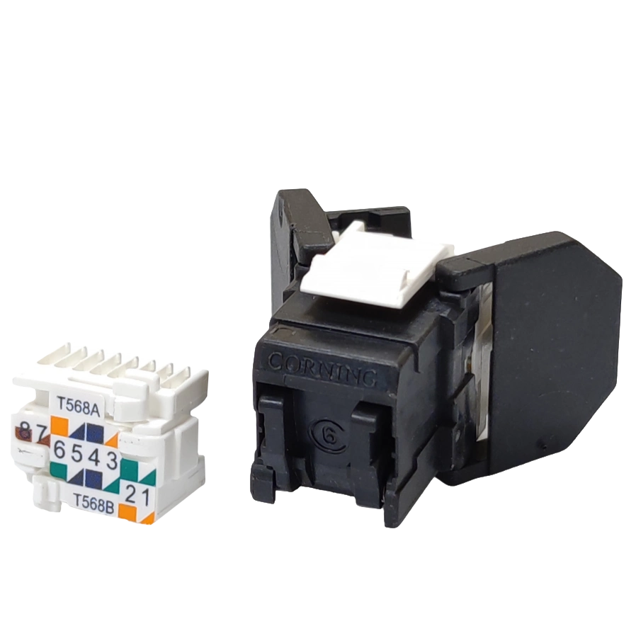 Модуль Keystone UTP RJ45 кат. 6, чорний · Corning