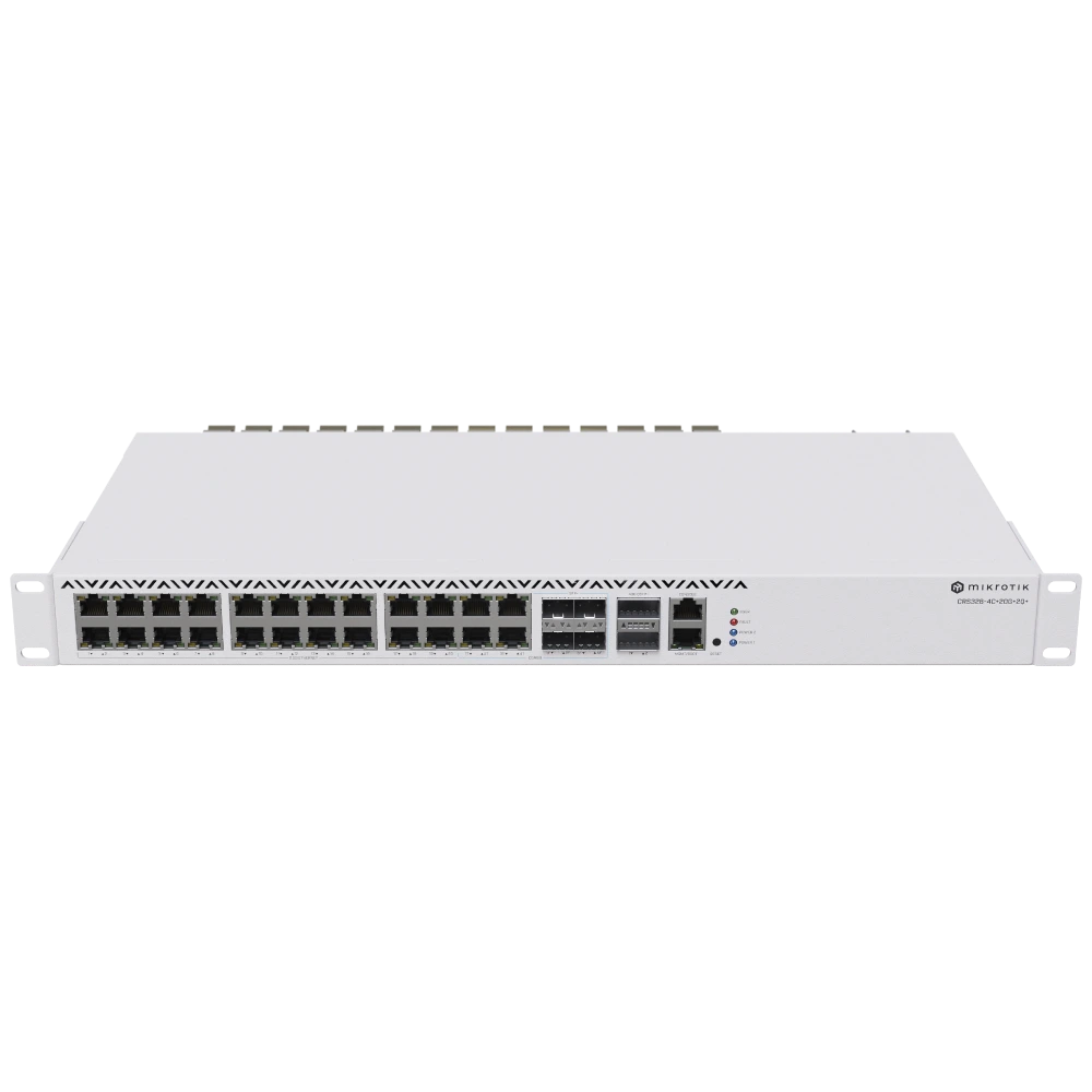 Комутатор 26 портів керований · MikroTik CRS326-4C+20G+2Q+RM