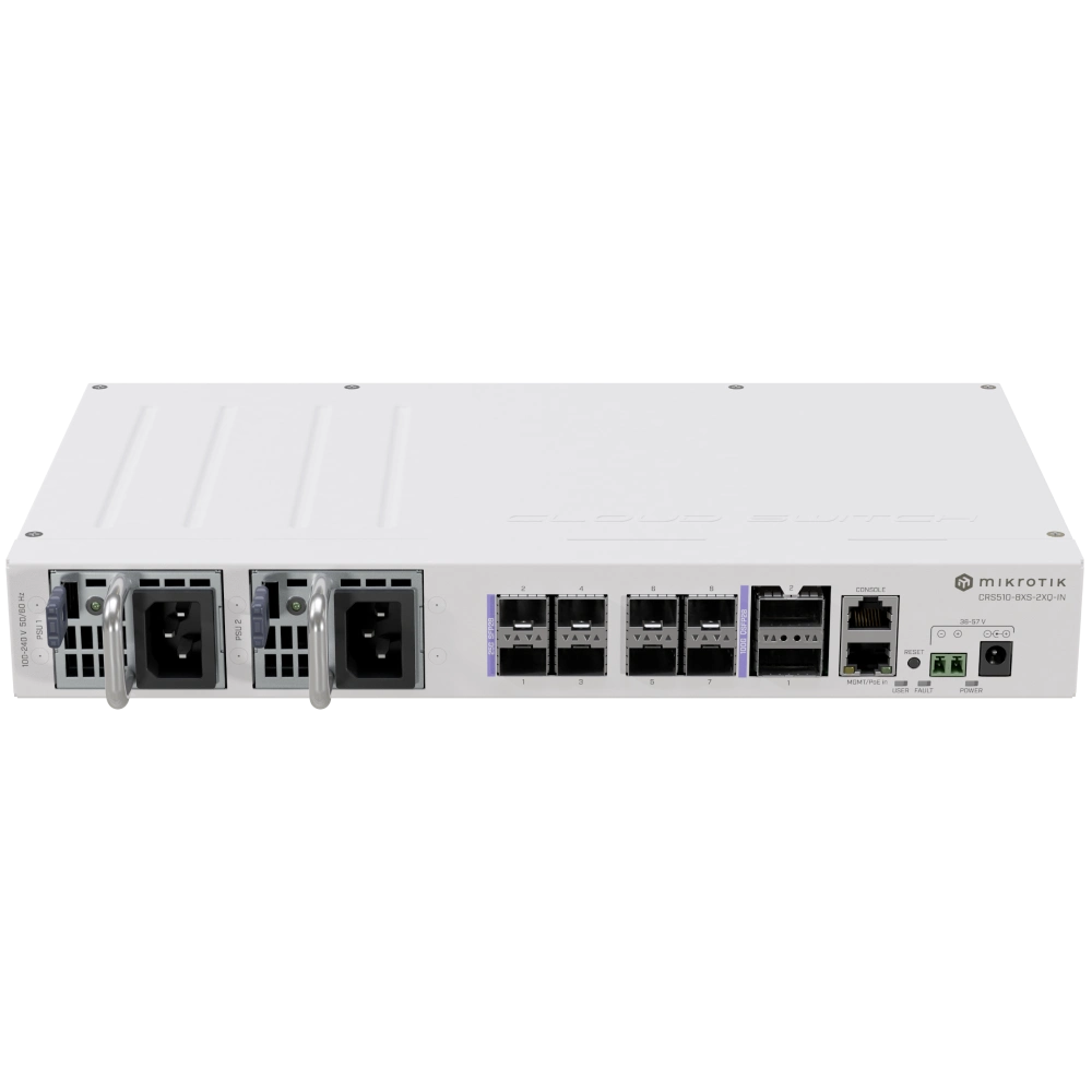 Комутатор 10 портів керований · MikroTik CRS510-8XS-2XQ-IN