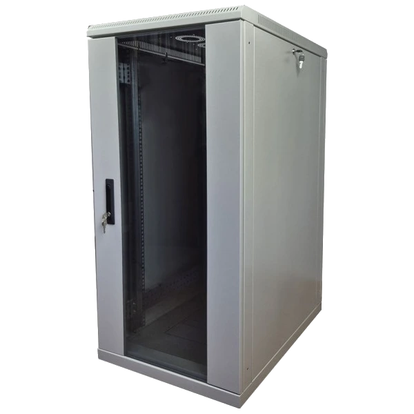 Шафа підлогова · EServer 24U-600х800, скло, сіра